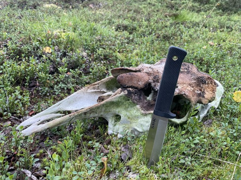 Cold Steel i marken vid skalle