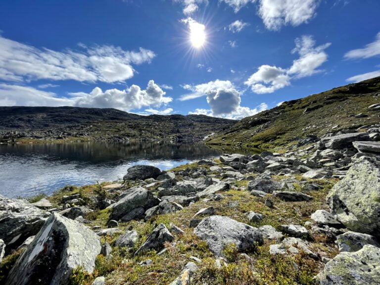 Nedanför Sjön Njuosejaure
